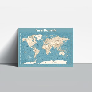 トラベル世界地図ポスター
